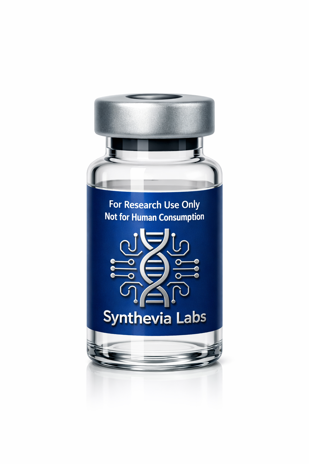 Research‑grade peptide vial Synthevia Labs for laboratory research only